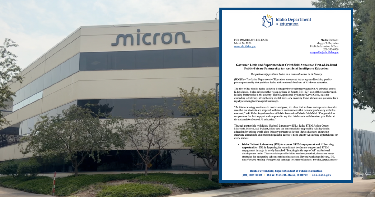 Una nueva ley de Idaho promueve la alfabetización en IA mientras Micron ayuda a preparar a maestros y estudiantes.